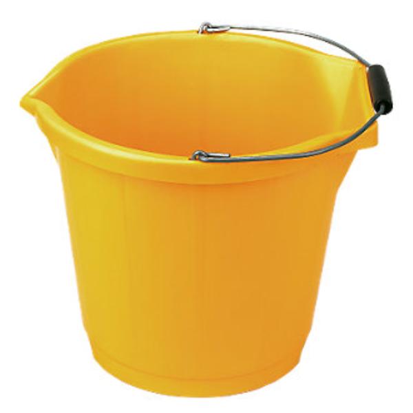 INDUSTRIAL PLASTIC BUCKET YELLOW(3 GALLON)